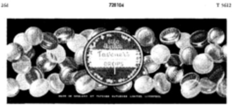 Olde English Taveners FRUIT FLAVORED DROPS Logo (DPMA, 02.10.1958)