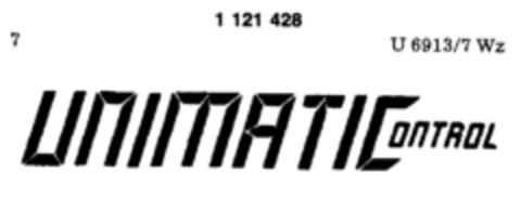 UNIMATICONTROL Logo (DPMA, 31.03.1987)