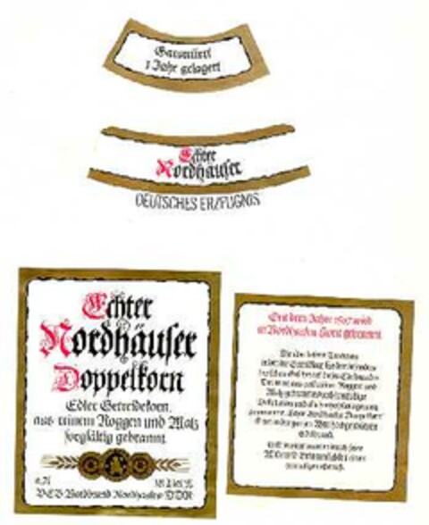 Echter Nordhäuser Doppelkorn Logo (DPMA, 19.10.1987)