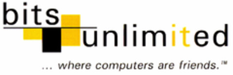 bits unlimited ... where computers are friends. Logo (DPMA, 13.06.2000)