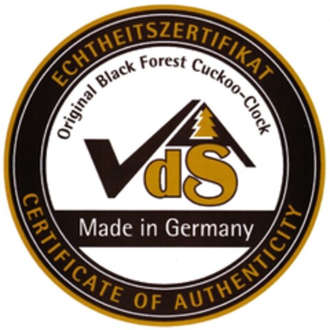 ECHTHEITSZERTIFIKAT Original Black Forest Cuckoo-Clock Made in Germany Logo (DPMA, 14.07.2011)