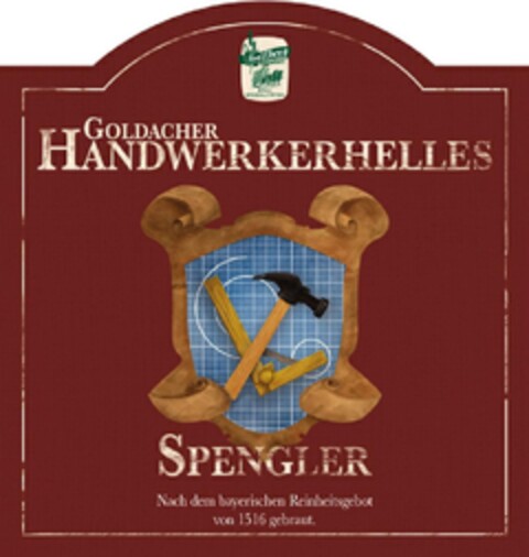 GOLDACHER HANDWERKERHELLES SPENGLER Logo (DPMA, 08/26/2016)