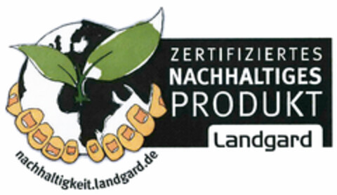 ZERTIFIZIERTES NACHHALTIGES PRODUKT landgard Logo (DPMA, 27.11.2018)