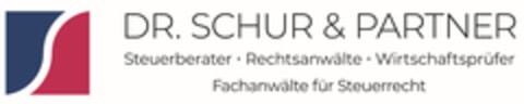 DR. SCHUR & PARTNER Steuerberater · Rechtsanwälte · Wirtschaftsprüfer Fachanwälte für Steuerrecht Logo (DPMA, 07.10.2021)