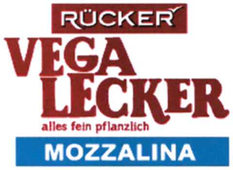 RÜCKER VEGA LECKER alles fein pflanzlich MOZZALINA Logo (DPMA, 07.01.2023)