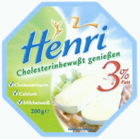 Henri Cholesterinbewußt genießen Logo (DPMA, 22.01.2004)
