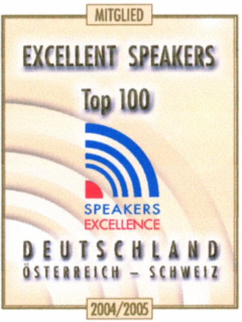 EXCELLENT SPEAKERS Top 100 Logo (DPMA, 07/14/2004)