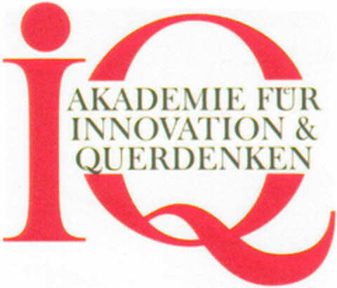 iQ  AKADEMIE FÜR INNOVATION & QUERDENKEN Logo (DPMA, 08/10/1995)