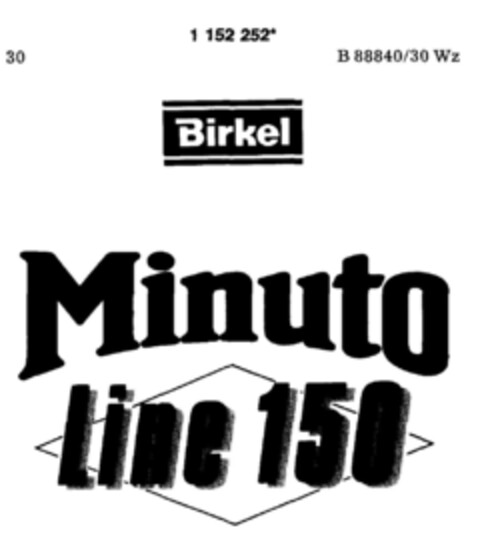 Birkel Minuto Line 150 Logo (DPMA, 12/08/1989)