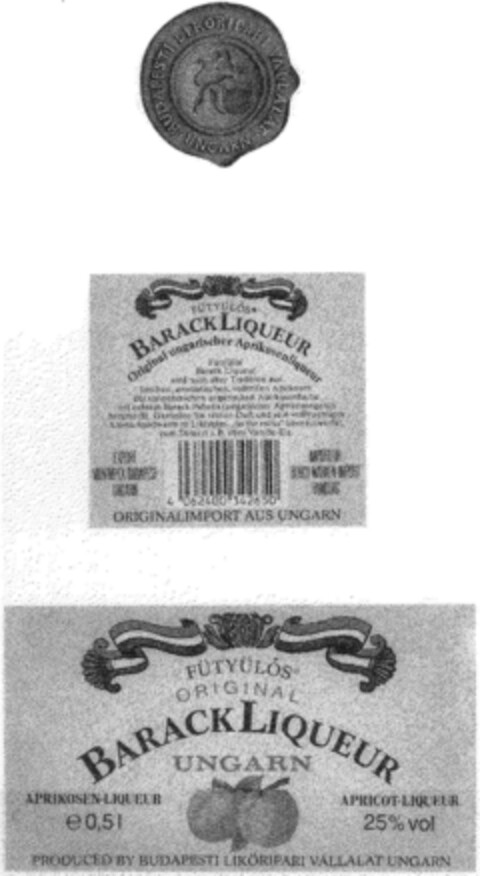 BARACK LIQUEUR Logo (DPMA, 04/24/1990)