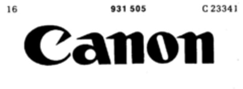 Canon Logo (DPMA, 06/08/1973)