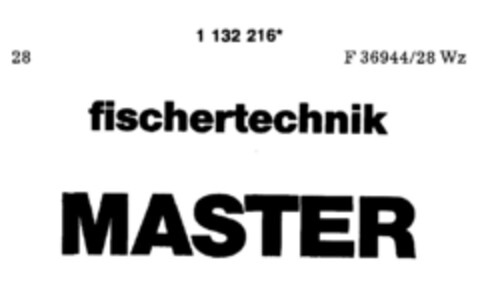 fischertechnik MASTER Logo (DPMA, 30.11.1988)