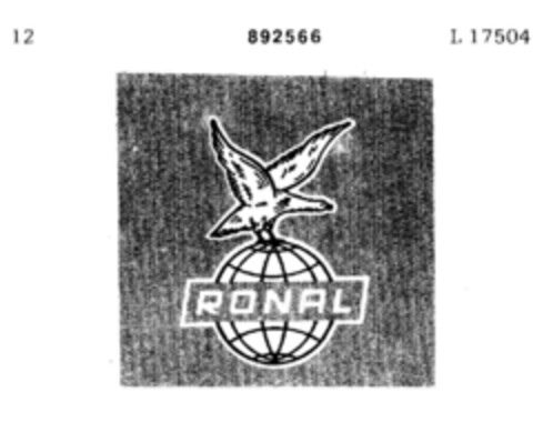 RONAL Logo (DPMA, 12/28/1970)