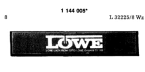 LÖWE-LACK-WERK OTTO LÖWE GmbH Co KG Logo (DPMA, 04/19/1989)