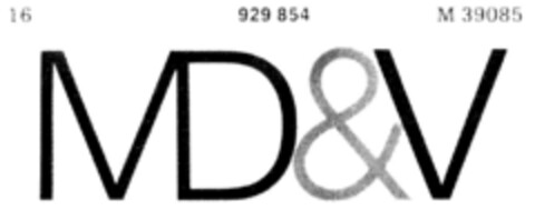 MD&V Logo (DPMA, 20.04.1974)