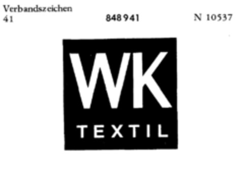 WK TEXTIL Logo (DPMA, 28.07.1967)