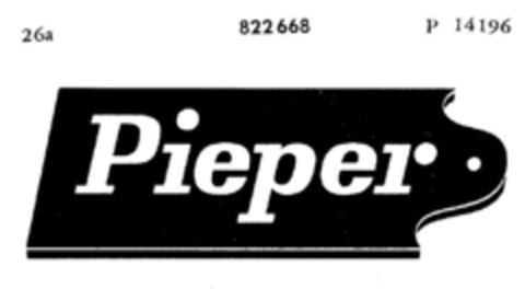 Pieper Logo (DPMA, 19.01.1965)