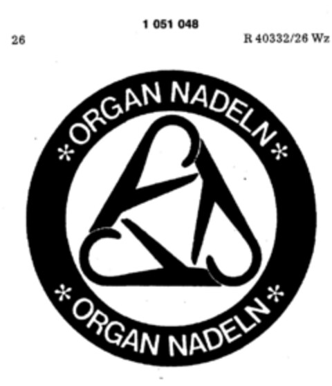 ORGAN NADELN Logo (DPMA, 09/23/1982)