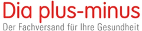 Dia plus-minus Der Fachversand für Ihre Gesundheit Logo (DPMA, 05.02.2020)