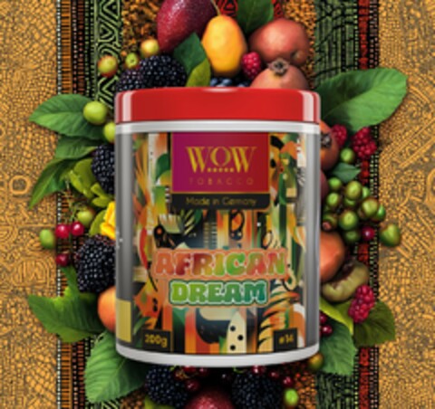 AFRICAN DREAM WOW TOBACCO Made in Germany 200g #14 Logo (DPMA, 11.11.2024)