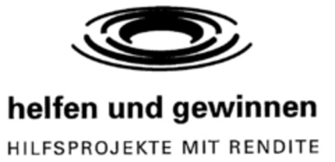 helfen und gewinnen HILFSPROJEKTE MIT RENDITE Logo (DPMA, 01/11/2001)