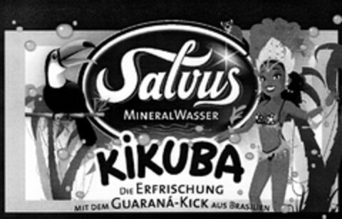 Salvus MINERALWASSER KiKUBA DIE ERFRISCHUNG MIT DEM GUARANÁ-KICK AUS BRASILIEN Logo (DPMA, 09.11.2009)