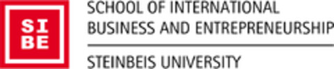 SIBE SCHOOL OF INTERNATIONAL BUSINESS AND ENTREPRENEURSHIP STEINBEIS UNIVERSITY Logo (DPMA, 02/25/2021)