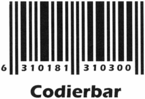 6310181 310300 Codierbar Logo (DPMA, 21.02.2006)