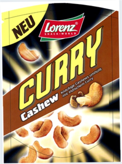 Lorenz SNACK-WORLD CURRY Cashew Logo (DPMA, 03.12.2007)