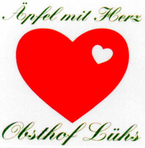 Äpfel mit Herz Obsthof Lühs Logo (DPMA, 09/11/1995)