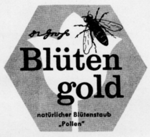 Blüten gold natürlicher Blütenstaub "Pollen" Logo (DPMA, 19.11.1959)