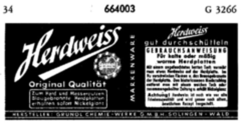 Herdweiss Grünol Logo (DPMA, 03/02/1953)