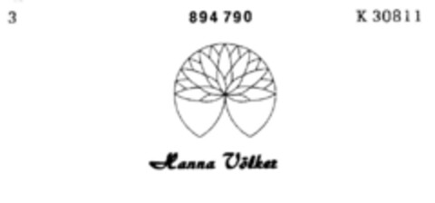 Hanna Völker Logo (DPMA, 14.02.1970)