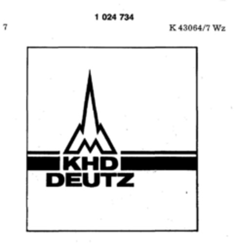 KHD DEUTZ Logo (DPMA, 20.02.1981)