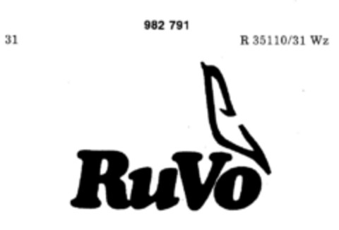 RuVo Logo (DPMA, 15.04.1978)