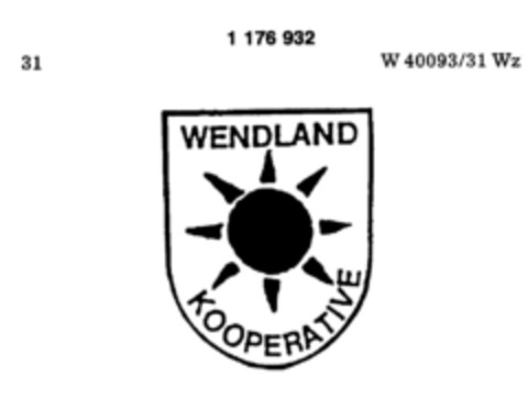 WENDLAND KOOPERATIVE Logo (DPMA, 09.02.1990)