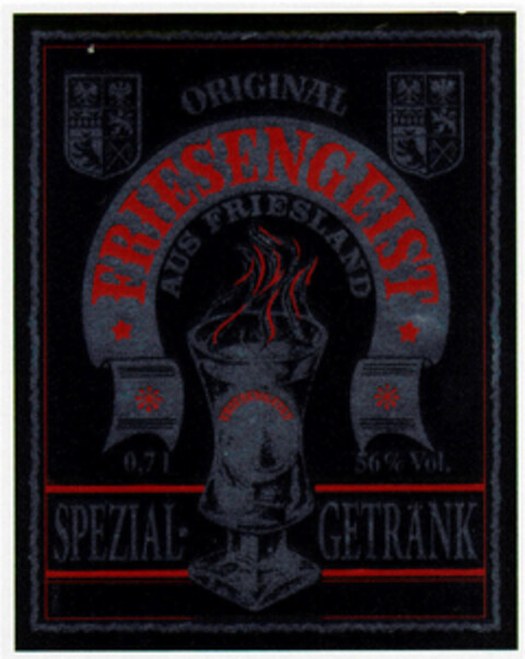 ORIGINAL FRIESENGEIST SPEZIAL-GETRÄNK Logo (DPMA, 03/28/2000)