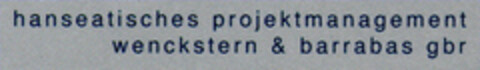 hanseatisches projektmanagement wenckstern & barrabas gbr Logo (DPMA, 05.07.2001)