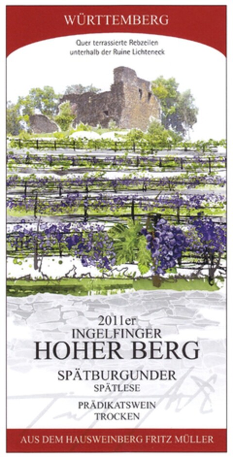 2011er INGELFINGER HOHER BERG SPÄTBURGUNDER SPÄTLESE Logo (DPMA, 29.09.2011)