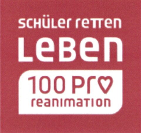 Schüler reTTen LeBen 100 Pro reanimation Logo (DPMA, 01.08.2014)