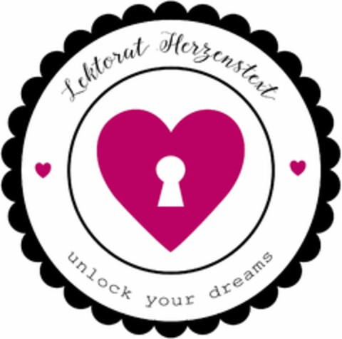 Lektorat Herzenstext unlock your dreams Logo (DPMA, 26.04.2023)