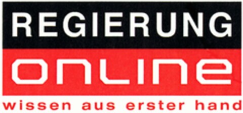 REGIERUNG online wissen aus erster hand Logo (DPMA, 27.08.2002)