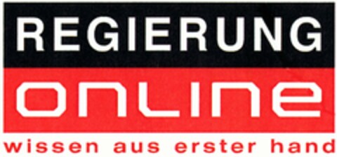 REGIERUNG online wissen aus erster hand Logo (DPMA, 08/27/2002)