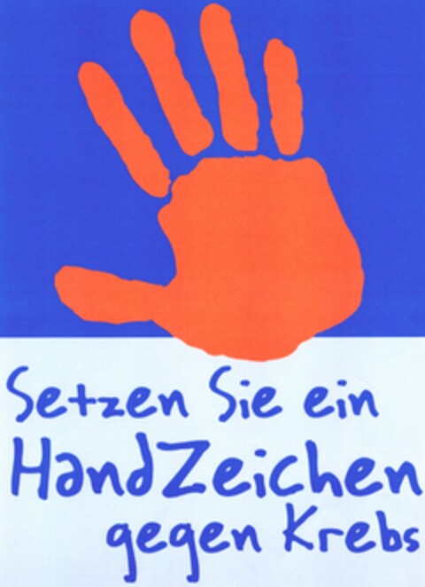 Setzen Sie ein HandZeichen gegen Krebs Logo (DPMA, 19.09.2006)