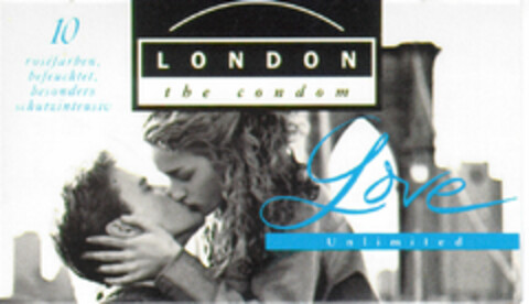 LONDON the condom Love Unlimited Logo (DPMA, 09.10.1995)