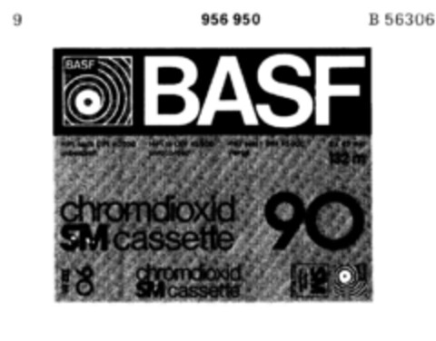 BASF chromdioxid SM cassette Logo (DPMA, 18.06.1976)