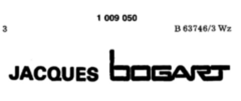 JACQUES bOGART Logo (DPMA, 30.07.1979)