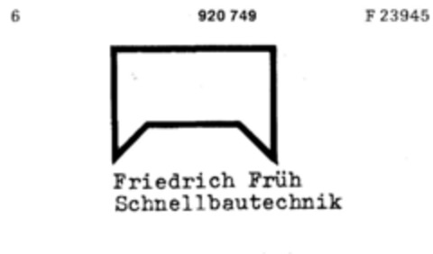 Friedrich Früh Schnellbautechnik Logo (DPMA, 11/28/1972)