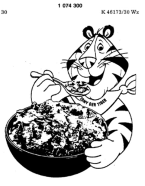 TONY DER TIGER Logo (DPMA, 12.09.1983)