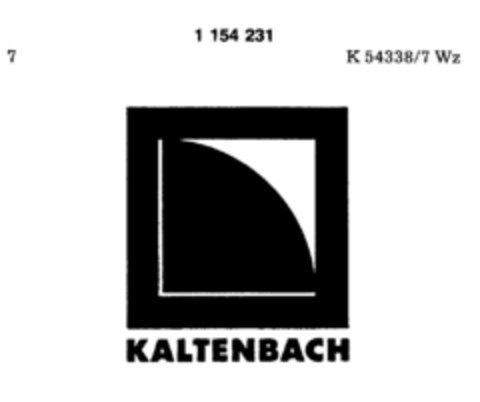 KALTENBACH Logo (DPMA, 24.04.1989)